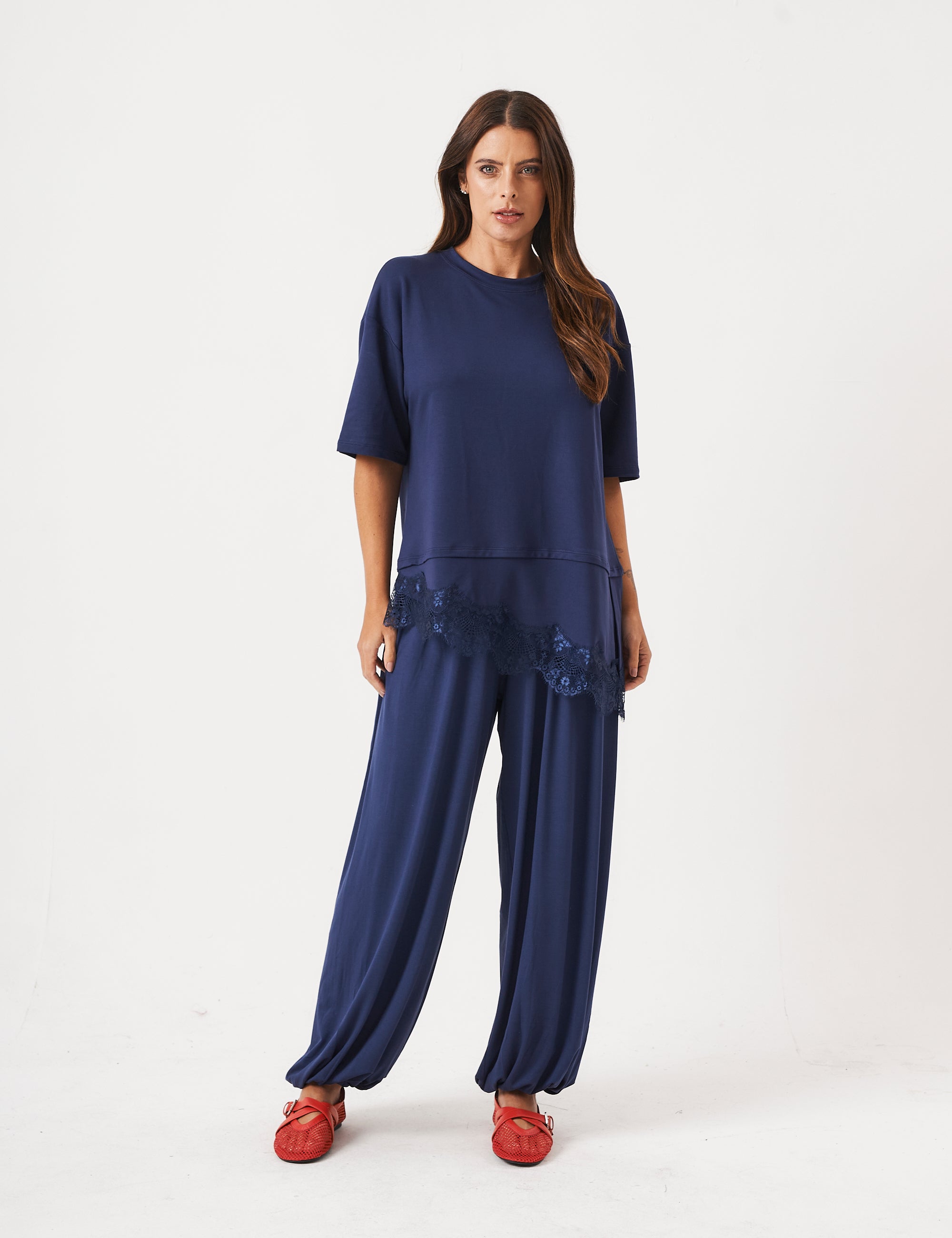 Conjunto Blusa Chiara Azul e Calça Aladin Azul