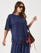 Conjunto Blusa Chiara Azul e Calça Aladin Azul