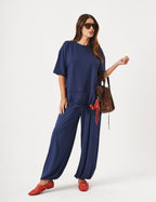 Conjunto Blusa Chiara Azul e Calça Aladin Azul