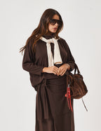 Conjunto Blusa Panamá Marrom e Saia Grécia Marrom