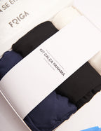 Kit Calça Panamá: Off White, Marinho e Preto