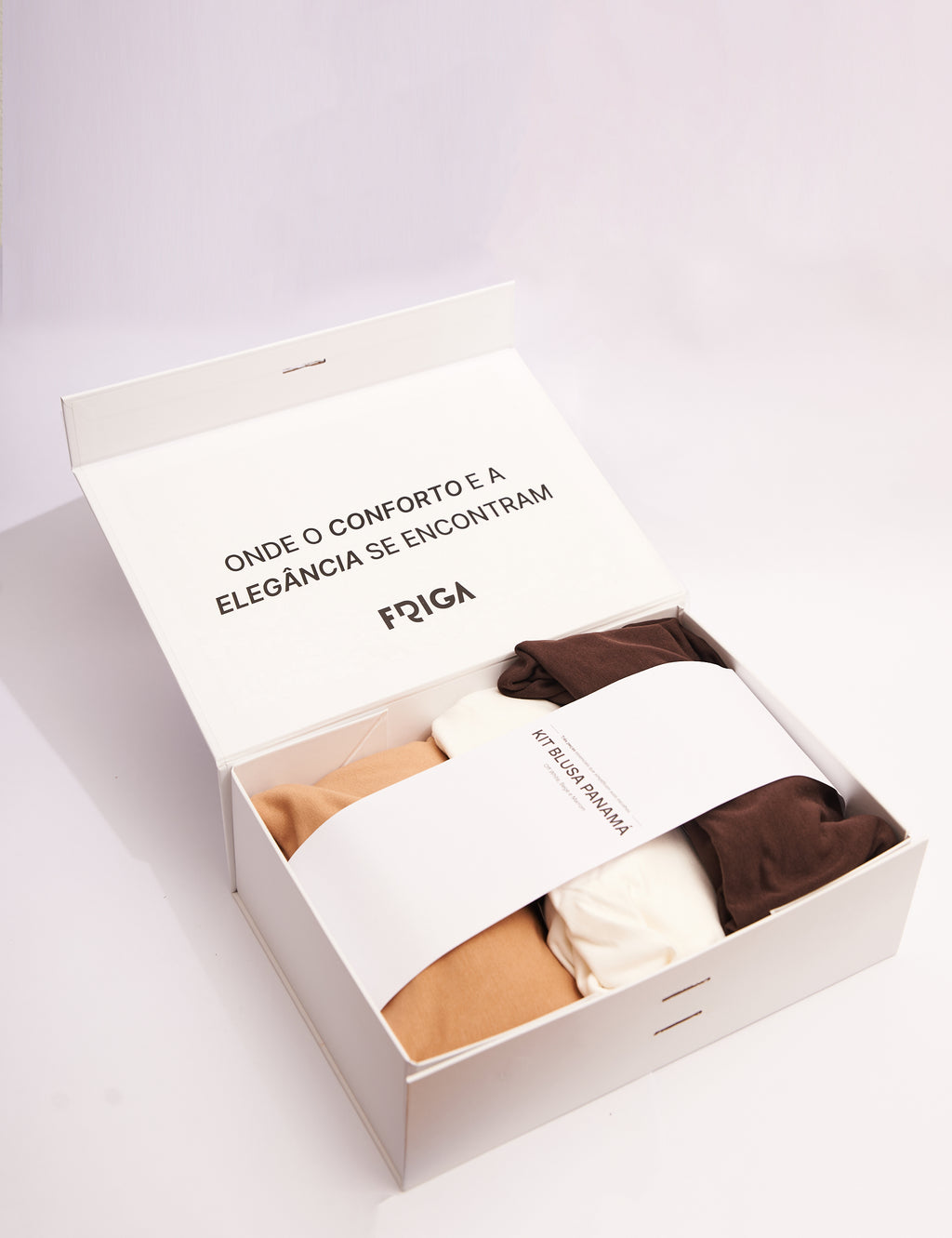 Kit Blusa Panamá: Off White, Bege e Marrom