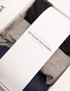 Kit Blusa Gola Boba Oversized: Preto, Mescla e Azul Marinho