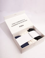 Kit Blusa Rio Off White / Azul Marinho / Preto Único