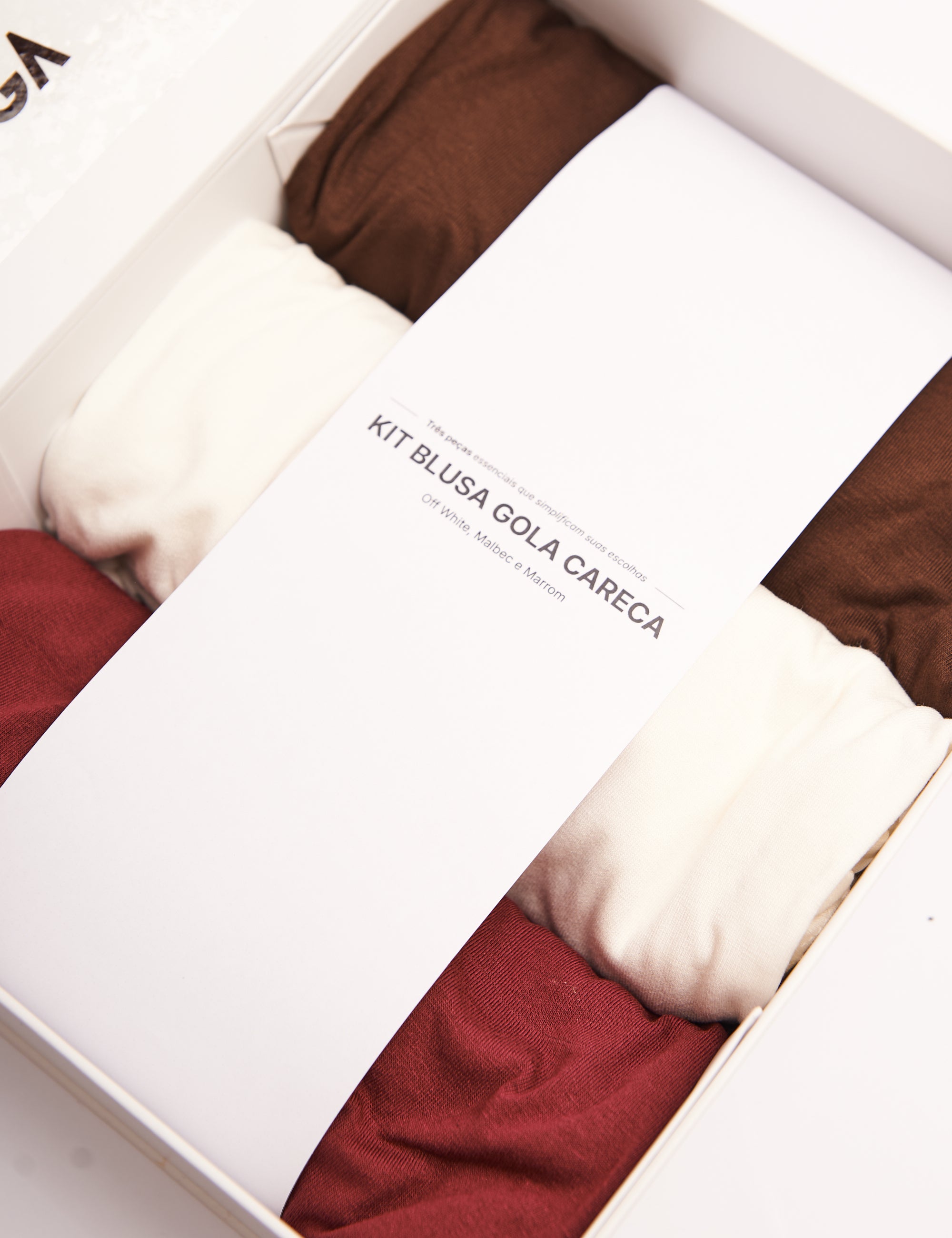 Kit Blusa Gola Careca: Off White, Malbec e Marrom
