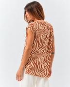 [Disco Layout] Blusa Aisha Zebra Animal Print