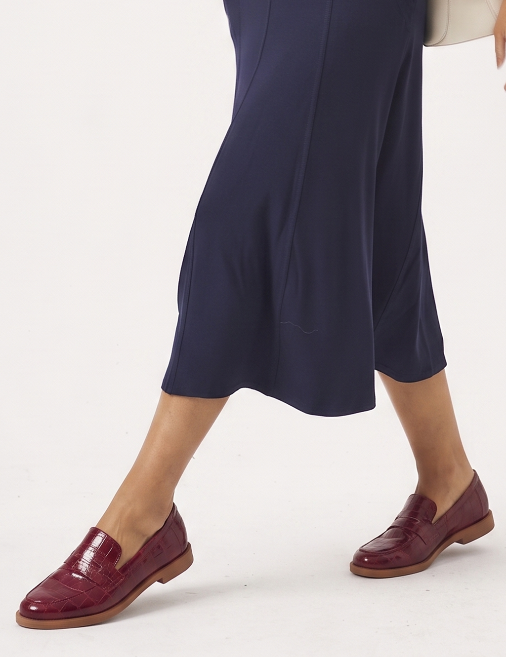 Sapato Loafer Croco Bordô