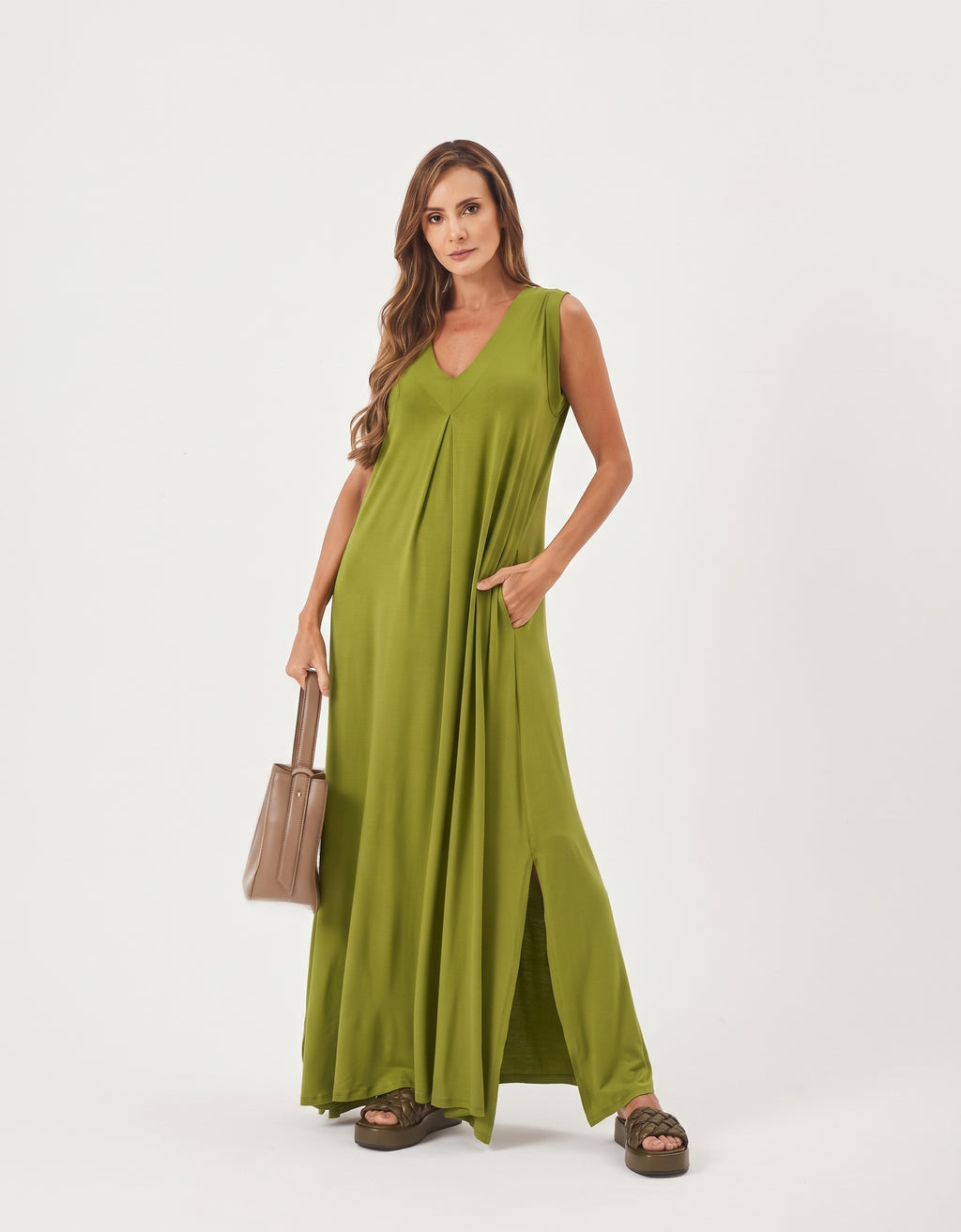 Vestido Sophie Verde Oliva