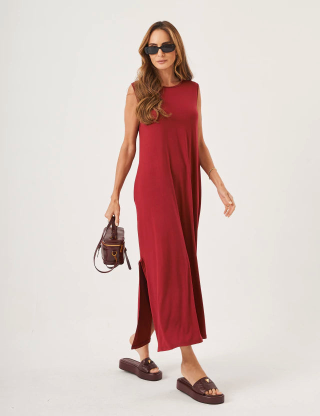 Vestido Longo Clara Bordô