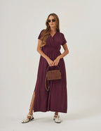 Vestido Claudia Malbec