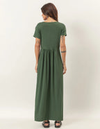 Vestido Claudia Verde Militar