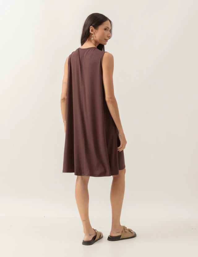 Vestido Liz Marrom