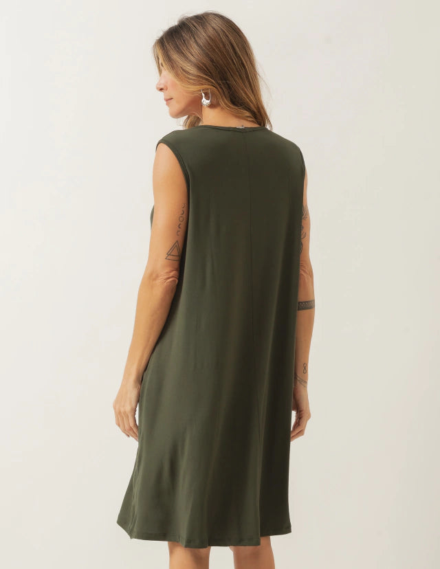 Vestido Liz Verde Militar
