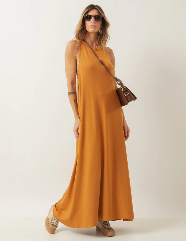 Vestido Nadador Santorini Caramelo