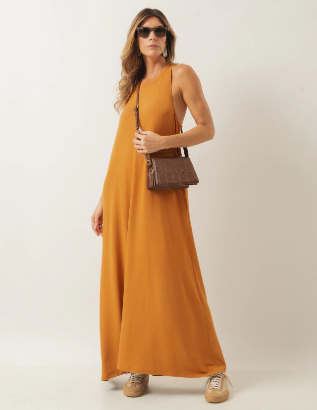 Vestido Nadador Santorini Caramelo