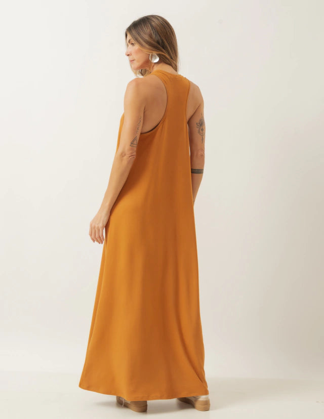 Vestido Nadador Santorini Caramelo