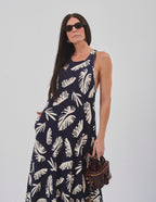 Vestido Nadador Santorini Estampado Azul