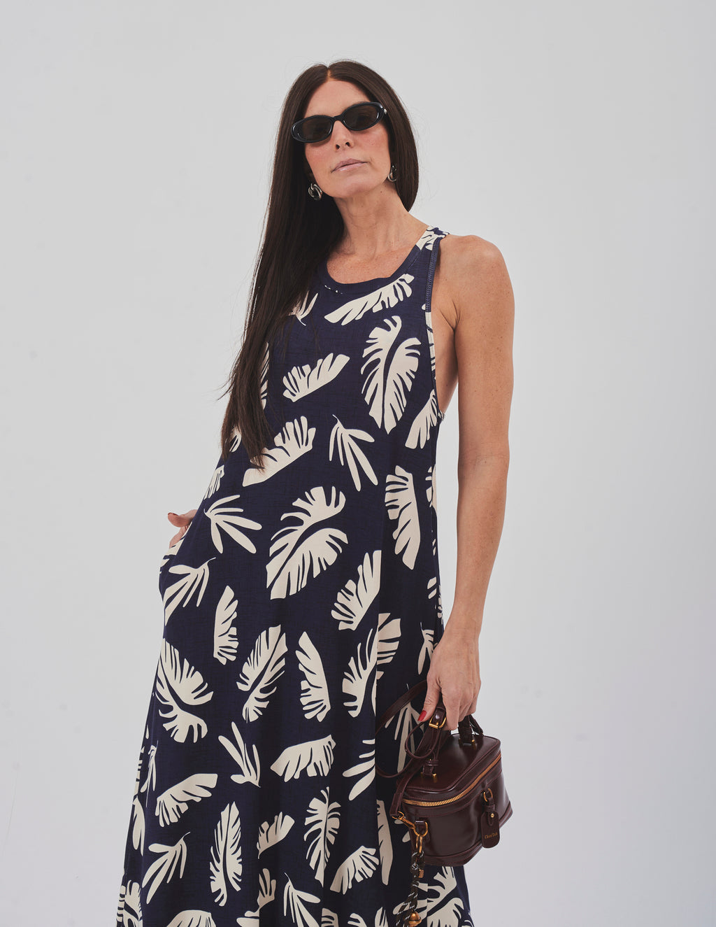 Vestido Nadador Santorini Estampado Azul