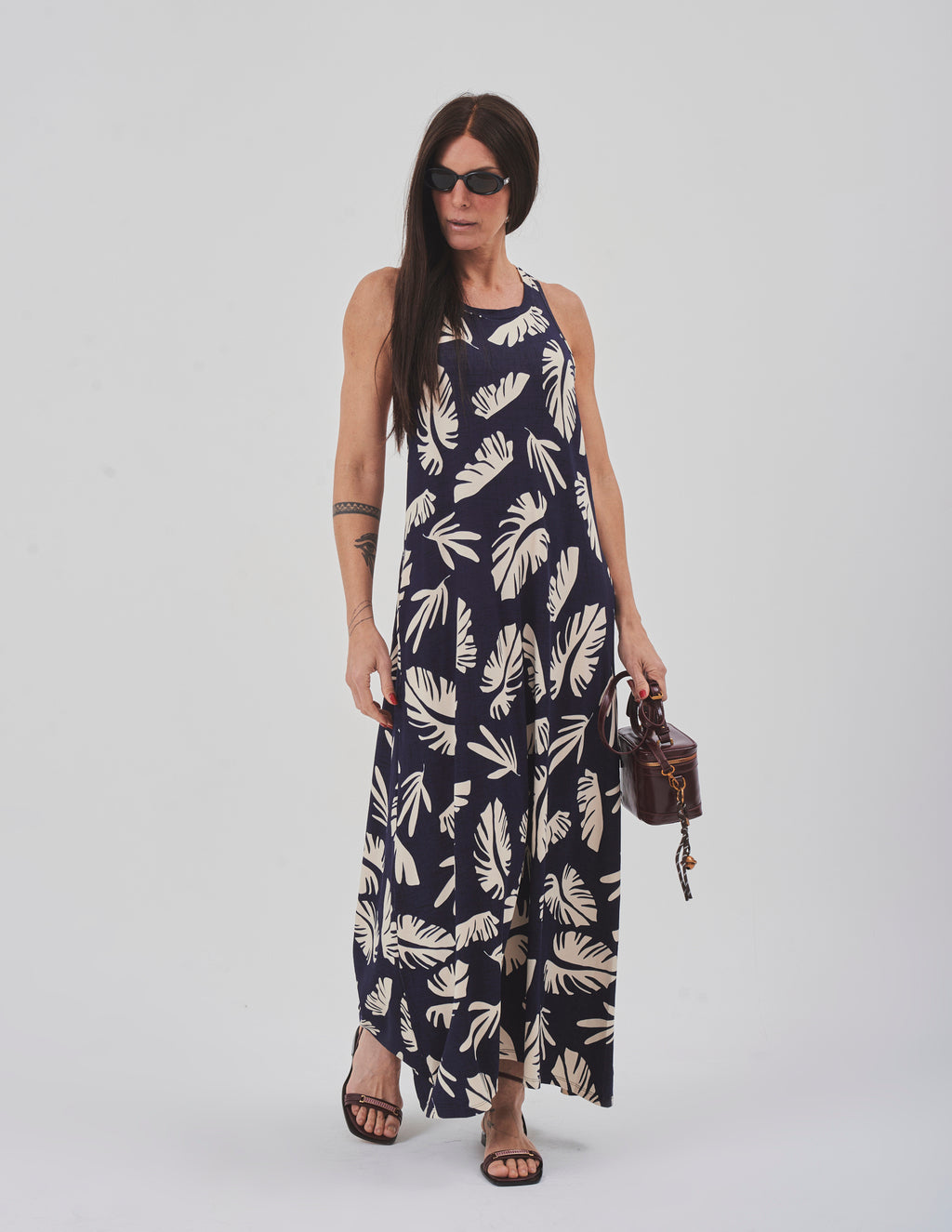 Vestido Nadador Santorini Estampado Azul
