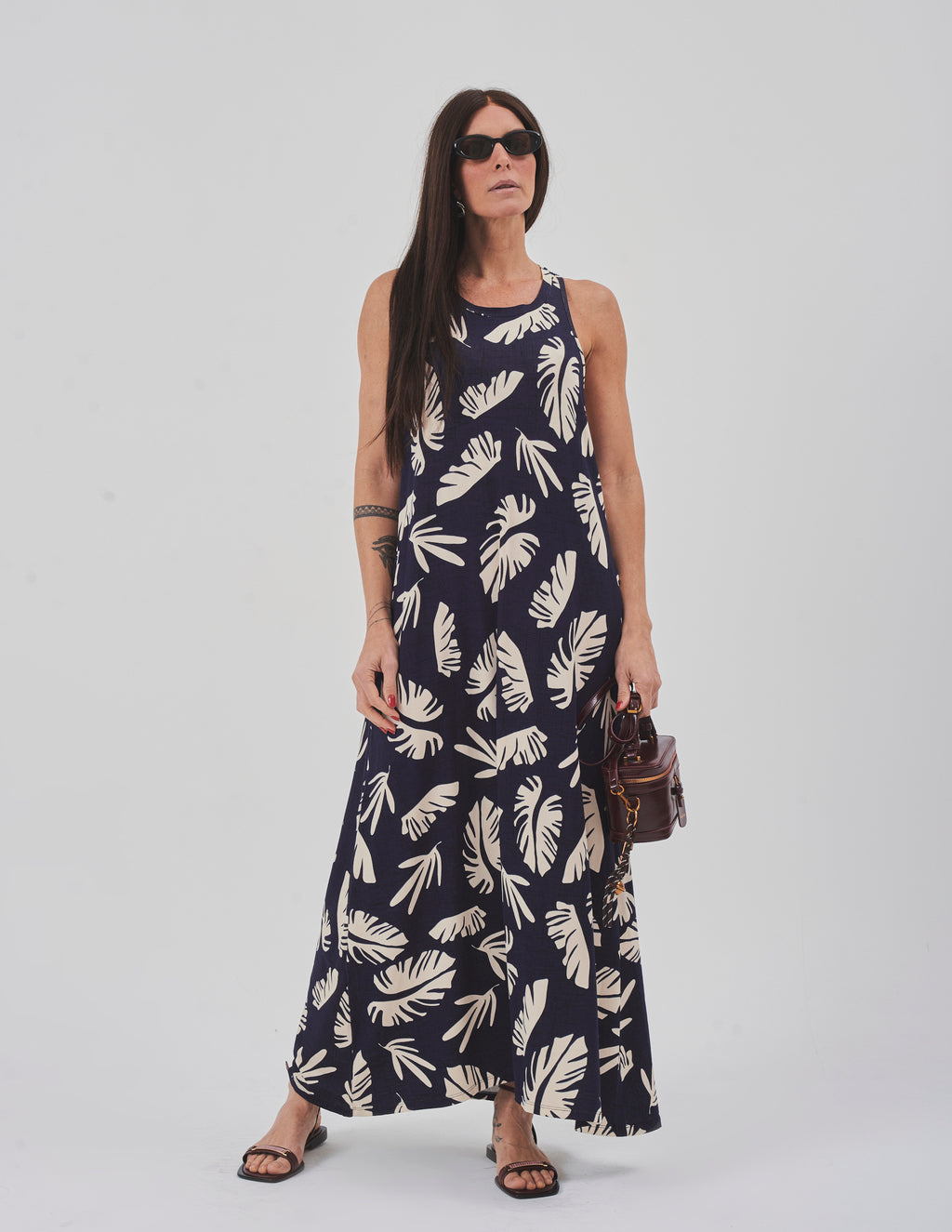 Vestido Nadador Santorini Estampado Azul