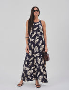 Vestido Nadador Santorini Estampado Azul