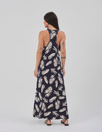 Vestido Nadador Santorini Estampado Azul