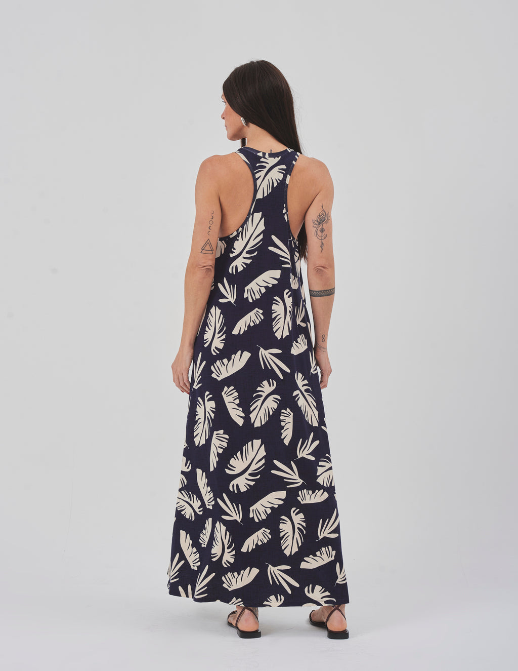 Vestido Nadador Santorini Estampado Azul