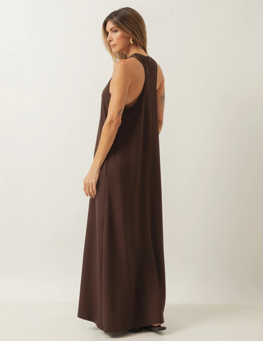 Vestido Nadador Santorini Marrom