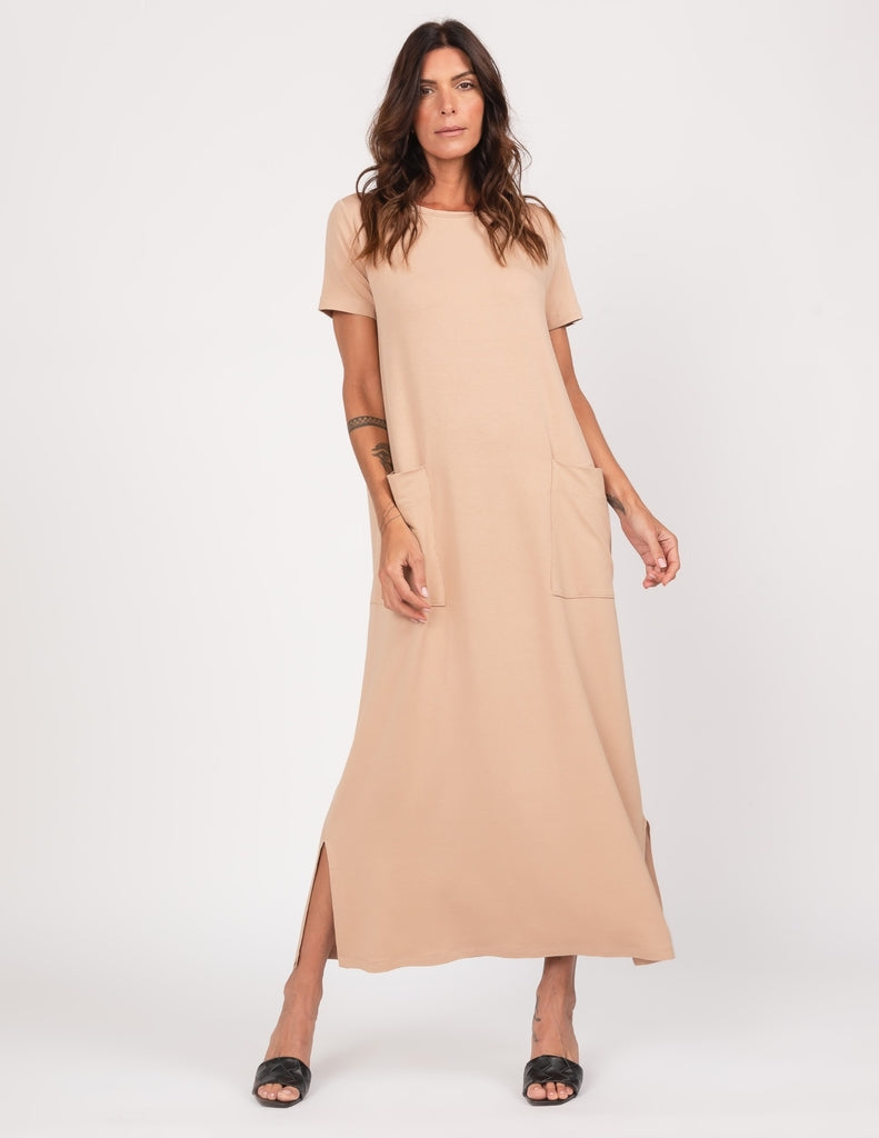 Vestido Paolla Bege