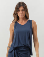Blusa Grécia Azul Marinho