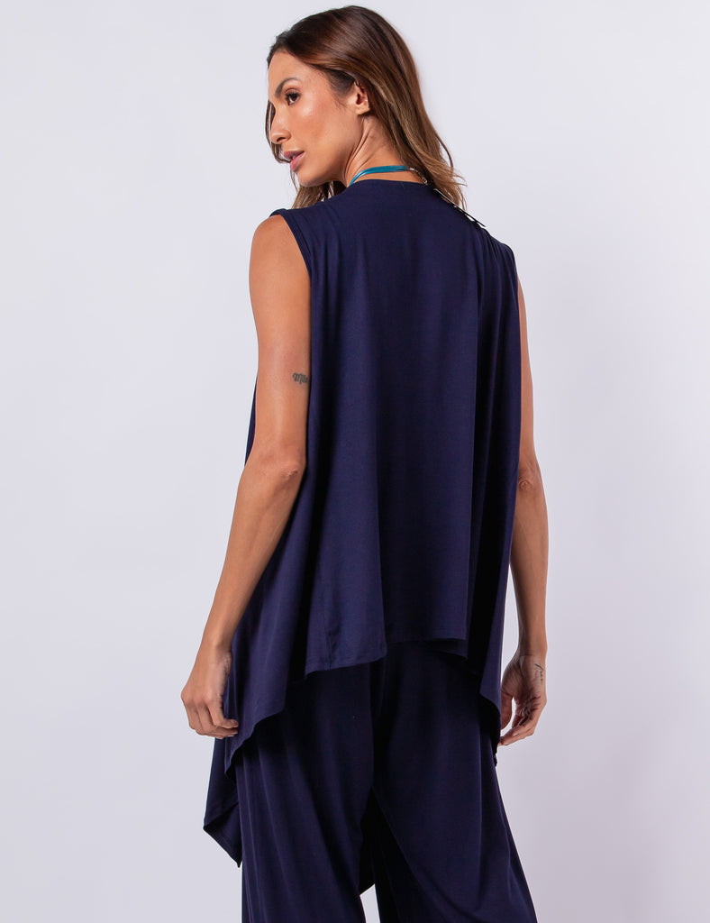 CARDIGAN KIMONO MARINHO