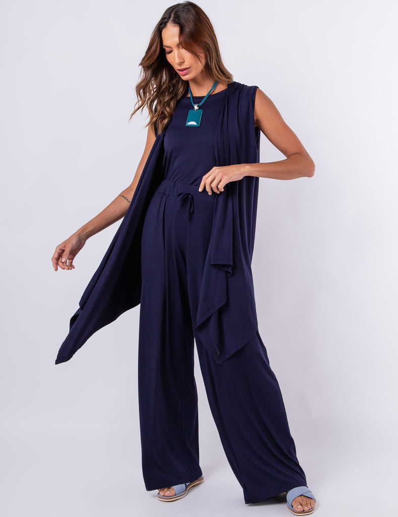 CARDIGAN KIMONO MARINHO