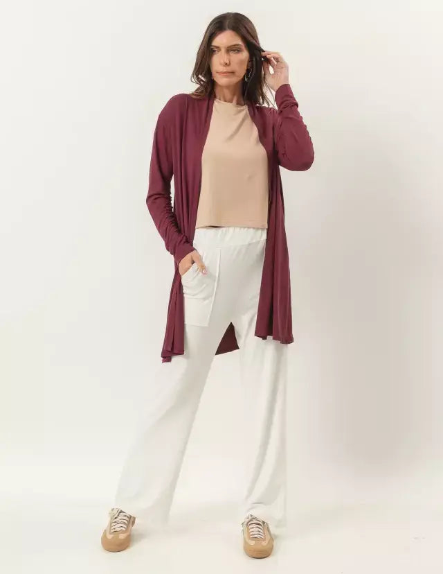 CARDIGAN CURTO MALBEC