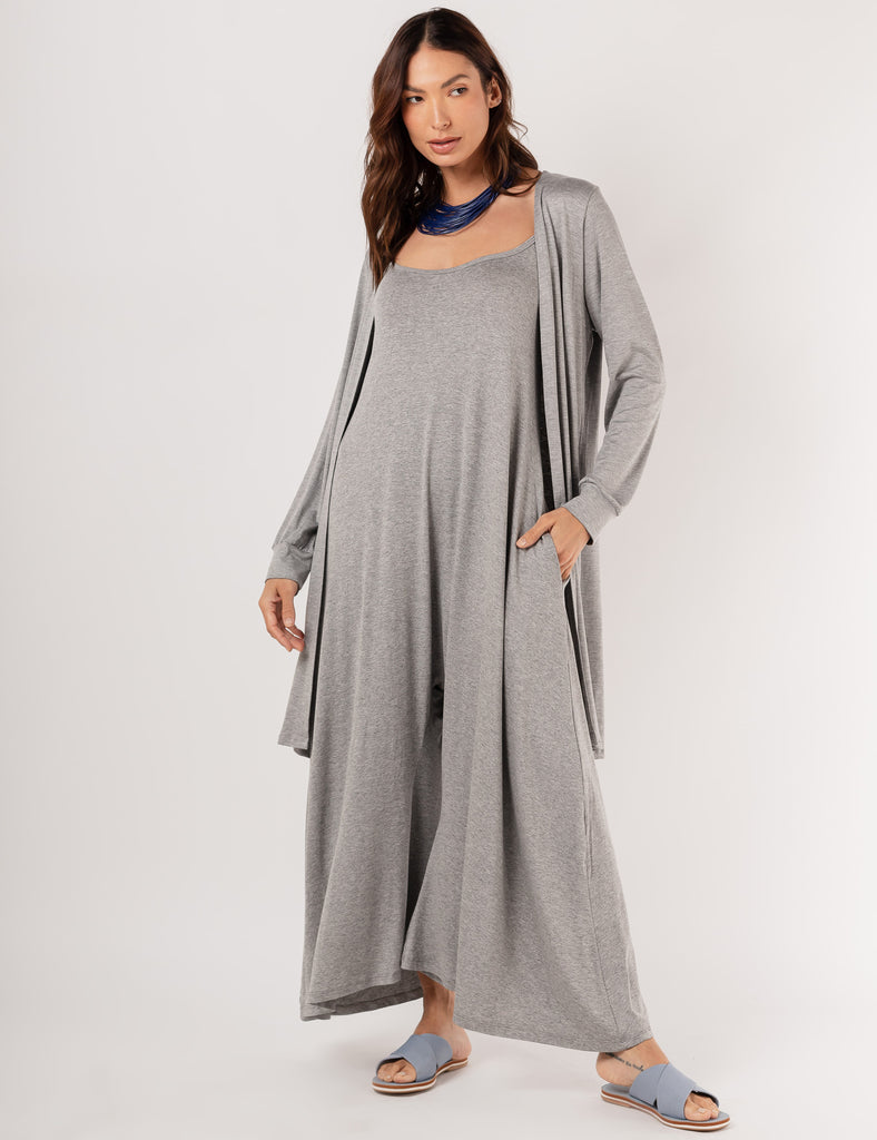 CONJUNTO VERONICA MESCLA E CARDIGAN MESCLA