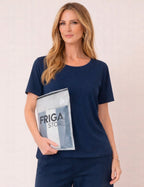 Kit Blusa Elisa Azul Marinho / Off White / Preto Único