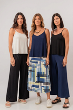 Kit Blusa Rio Off White / Azul Marinho / Preto Único