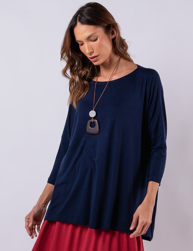 BLUSA GOLA CARECA MARINHO