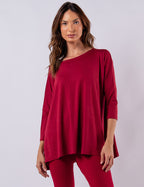 BLUSA GOLA CARECA BORDÔ