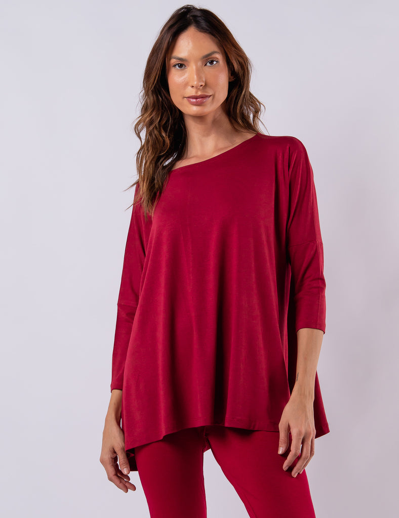 BLUSA GOLA CARECA BORDÔ