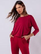 BLUSA GOLA CARECA BORDÔ