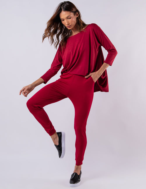 BLUSA GOLA CARECA BORDÔ