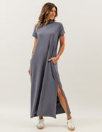 Vestido Agnes Cinza Chumbo