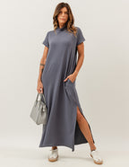Vestido Agnes Cinza Chumbo