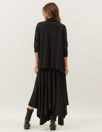 Conjunto Blusa Panamá Preta e Saia Midi Eloá Preta