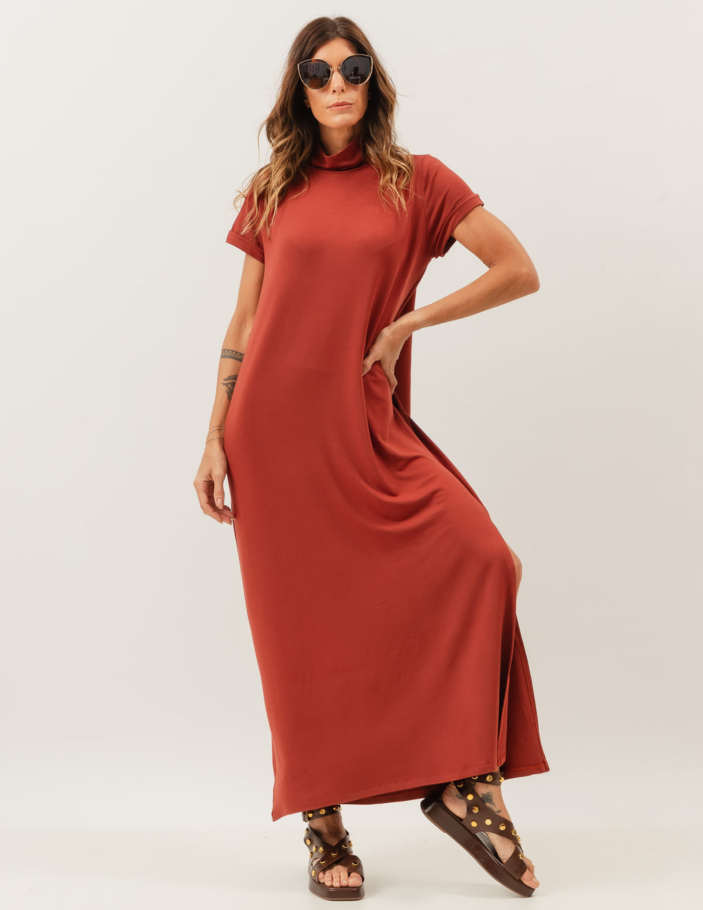 Vestido Agnes Canela
