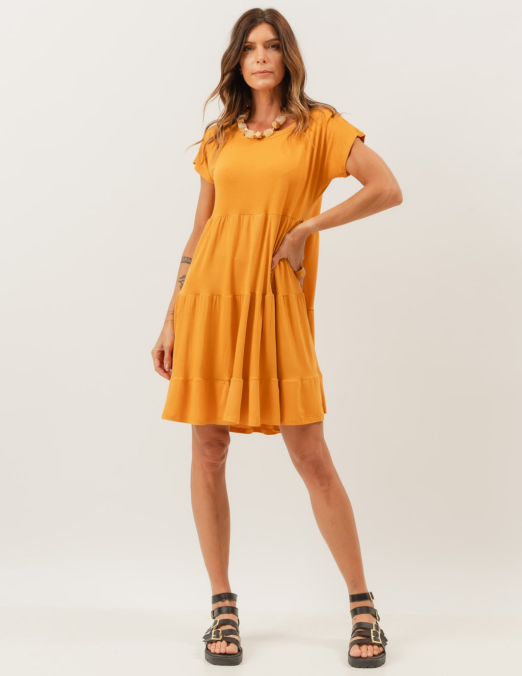 Vestido Manuela Mostarda
