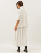 Conjunto Vestido Clara Off White e Blusa Gola Boba Off white