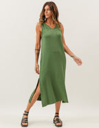 Vestido Esmeralda Verde Militar