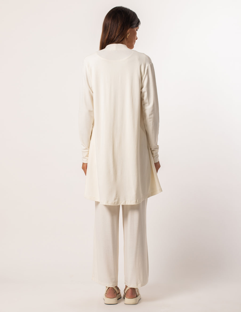 Trijunto Florence Off White (Blusa, Calça e Cardigan)