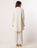 Trijunto Florence Off White (Blusa, Calça e Cardigan)